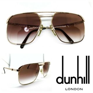 Vintage 80s Dunhill 6011 40 59 - 17 130 Eyeglasses Sunglasses Frame Gold