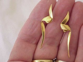 Tiffany & Co Paloma Picasso 18k Gold Chrysalis Pierced Earrings
