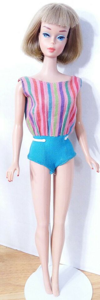 HTF Spectacular Vintage Long Hair Medium Color Blonde American Girl Barbie Doll 3