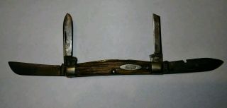 Vintage Case Xx 4 Blade Large Congress Stag Handle 5488 Folding Pocket Knife