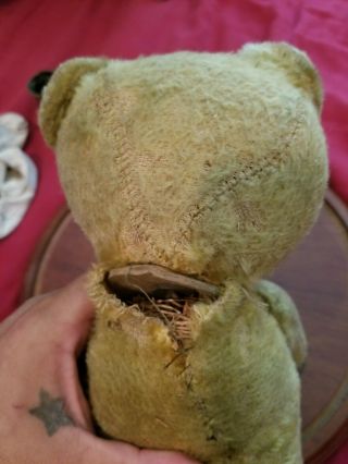 Antique Humpback stick Teddy Bear Straw Stuffed Jointed display bundle 6