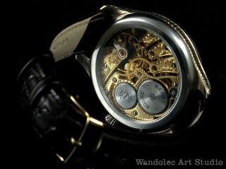 ROLEX Vintage Men ' s Wrist Watch Skeleton Mechanical Noble Design Mens Wristwatch 5