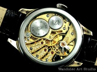 ROLEX Vintage Men ' s Wrist Watch Skeleton Mechanical Noble Design Mens Wristwatch 7