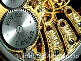 ROLEX Vintage Men ' s Wrist Watch Skeleton Mechanical Noble Design Mens Wristwatch 8