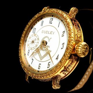 Dudley Vintage Mens Wristwatch Best Men American Gold Masonic Men 