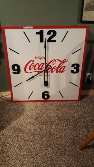 Vintage Coca Cola Clock/sign - Coke Collectible Sign.  Lights Up And Clock.