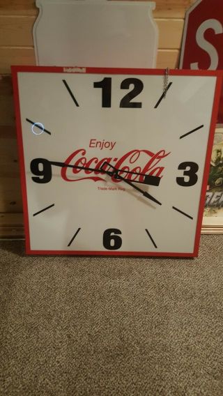 Vintage Coca Cola clock/sign - Coke collectible sign.  lights up and clock. 2