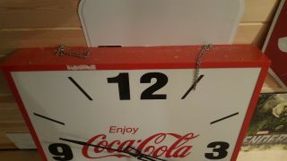 Vintage Coca Cola clock/sign - Coke collectible sign.  lights up and clock. 5