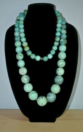 Vintage From Before 1980 Round Turquoise Necklace Weighs 2 Lbs.  14.  7 Oz