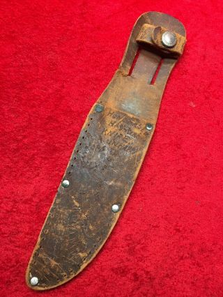 Rare Vintage Leather Wwii Ww2 Fighting Knife Leather Sheath “for Unhappy Japs”