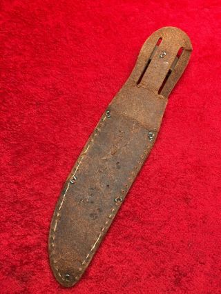 Rare Vintage Leather WWII WW2 Fighting Knife Leather Sheath “For Unhappy Japs” 7