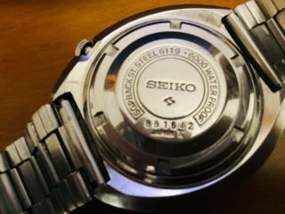 Seiko 5 Rare UFO Case cal.  6119 43mm with Blue Sushi Roll dial. 7