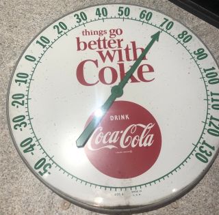 (RARE) Vintage Coca Cola Thermometer 18 Inch 2