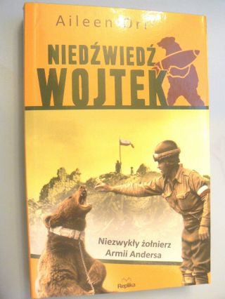 745 POLAND WWII 22ND WOJTEK ARTILLERY CO BADGE,  PLUS BOOK SOLDIER BEAR,  RARE 3