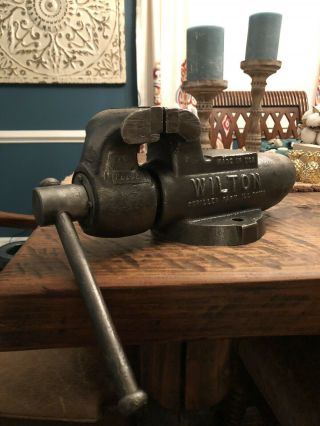 Wilton Bullet Vise 3 1/2 Jaw Vintage Not A Baby But A Great Piece Vice Natural