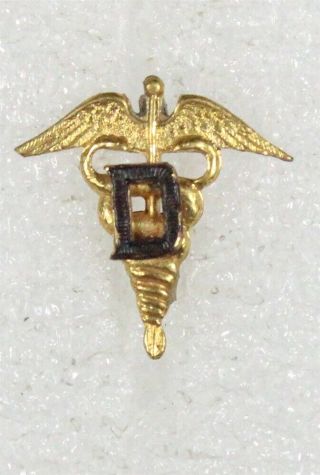 Army Collar Pin: " D " Dental Corps,  1920/30 