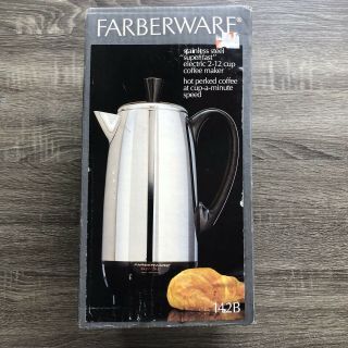 Vintage Farberware 142b “superfast” Electric 2 - 12 Cup Coffee Maker Percolator