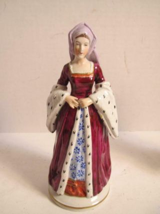 Stunning Sitzendorf Porcelain Figurine " Anne Boleyn " Statue - L@@k