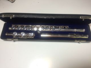 Vintage Gemeinhardt Of Elkhart,  Id Solid Silver Flute M2s With Case