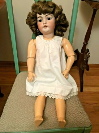 Large Simon & Halbig 28” 1079 Dolly Face Antique Bisque Vintage DARLING 4