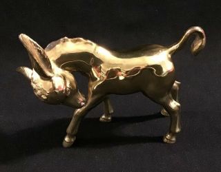 Antique Jb Jennings Brothers Signed Playful Foal Filly Brass Bronze Figurine