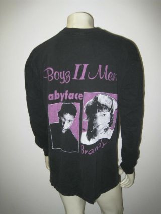 Vintage 1995 BOYS II MEN / BABYFACE / BRANDY Long Sleeve T Shirt Size XL 5