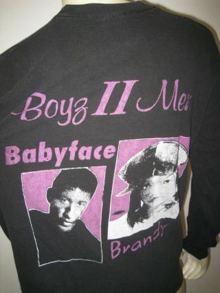 Vintage 1995 BOYS II MEN / BABYFACE / BRANDY Long Sleeve T Shirt Size XL 6