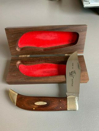 Case Xx Usa P172 Vintage Buffalo Knife Handmade With Wooden Display Box