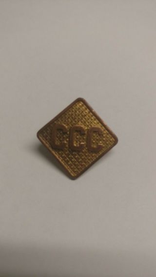 Scarce 1930 ' s CCC Civilian Conservation Corps Pin Collar or hat 3
