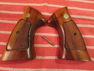 Vintage Smith & Wesson N Frame Revolver Wooden Grips Square Butt Factory 1982