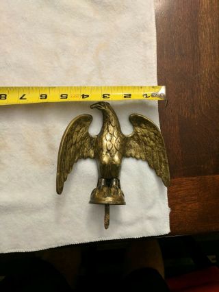 Antique Bronze / Brass American Eagle Flag Pole Topper / Finial