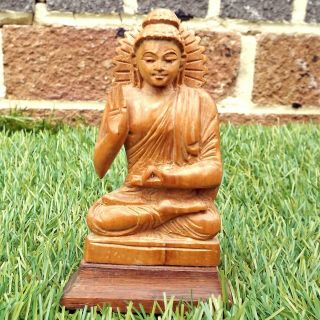 Carved Boxwood Buddha - Chinese Cultural Revolution? Wooden Carving