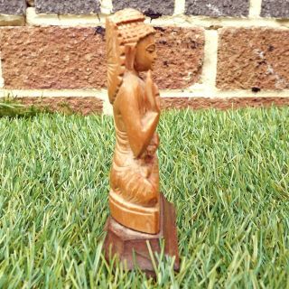 Carved Boxwood Buddha - Chinese Cultural Revolution? Wooden Carving 2
