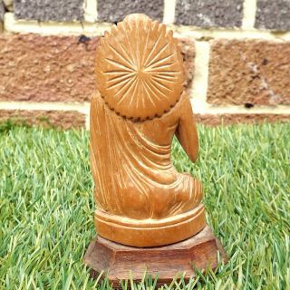 Carved Boxwood Buddha - Chinese Cultural Revolution? Wooden Carving 3