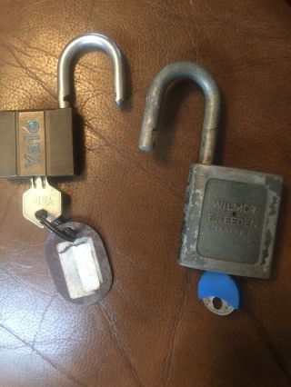 Old Vintage Locks With Keys Wilmot Breeden And Yale