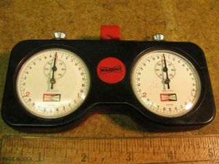 Vintage Champion Spark Plug Dual Stop Watch Gallet Swiss Stopwatch