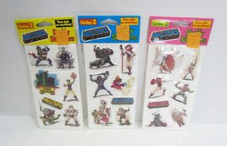 Masters Of The Universe Series 2 Puffy Stickers 1984 Gordy 3 Packs Motu