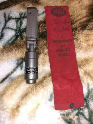 Vintage Rare Shure 33 Ribbon Unidirectional Microphone Olive Usa Made Sm33