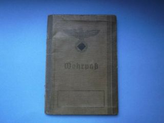 German Air Force Luftwaffe Soldier Wehrpass Id Book Action In Italy Malta Sicily