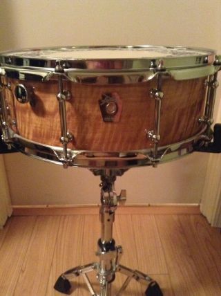 Vintage Ludwig Maple Snare Drum Ltd Ed Satinwood Finish W/muffler L