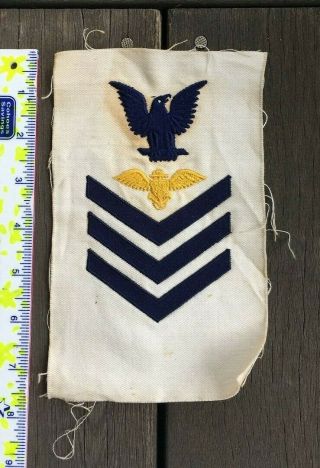 Usn Us Navy Aviation Pilot 1st Class Rate Patch Small Stubby Wing Variation