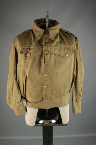 Vtg Nos 1946 Wwii British Army Overalls Denim Blouse Jacket Uk 6 40s Ww2 6931