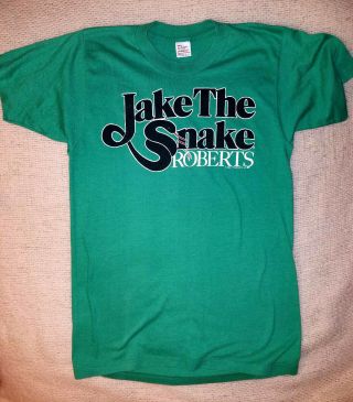 1986 Wwf Jake The Snake Roberts Shirt Small Titansport Hanco Vtg 80s