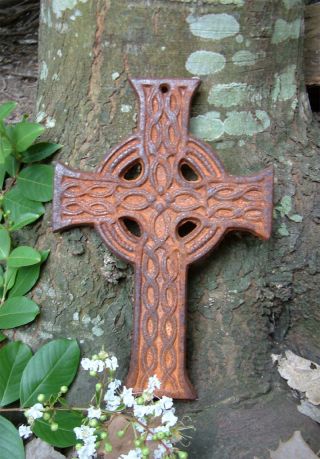 Celtic Irish Cross Cast Iron Wrought Garden Gothic