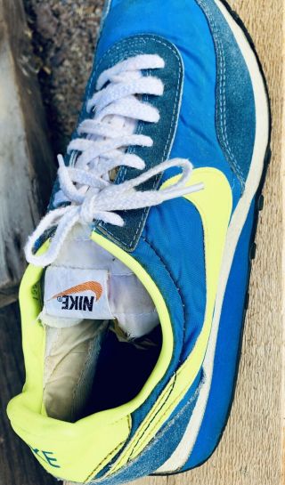 Vintage 1970 ' s NIKE Waffle Trainer Running Shoes 