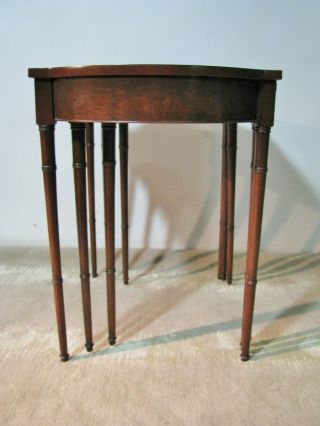 Vintage Set of Three High - End Mahogany Nesting Tables by Baker Furniture 9