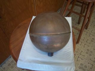 Copper Antique Ball Weathervane Lightning Rod Ball Sphere 7 Inch Diameter