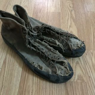 Very Rare Vintage 1914 Sneakers Shoes Collector Canvas Teens 20s 1920s