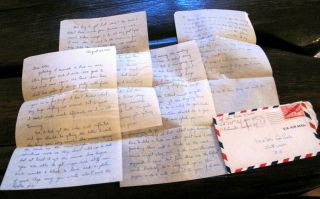 1945 WWII Letter WORLD WAR II Party HITLER ' S YACHT Handwritten TANK Eisenhower 2