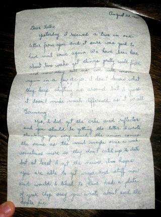 1945 WWII Letter WORLD WAR II Party HITLER ' S YACHT Handwritten TANK Eisenhower 5